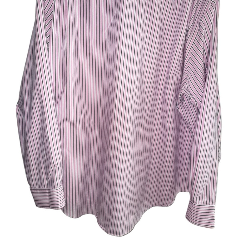 Lauren Ralph Lauren Men's XL
18 36/37 Blue/Pink Striped Button Down PREPPY - Picture 2 of 10